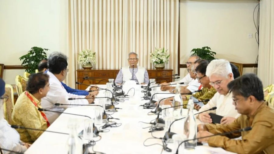 Meeting between Yunus, political leaders underway